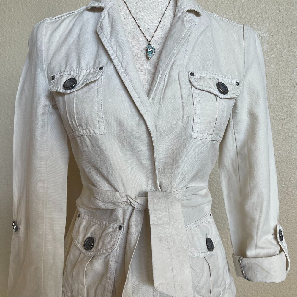 Cartonnier Anthropologie women's cotton jacket, Size 0 preppy classy premium